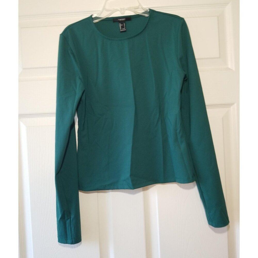 Top green Forever 21 long sleeve size large